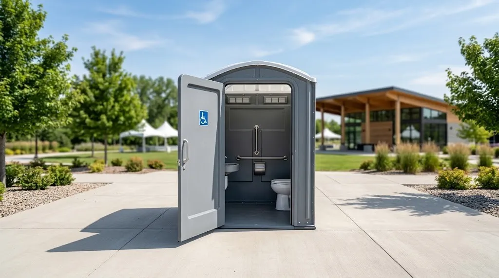 ADA accessible porta potty from our Pflugerville fleet